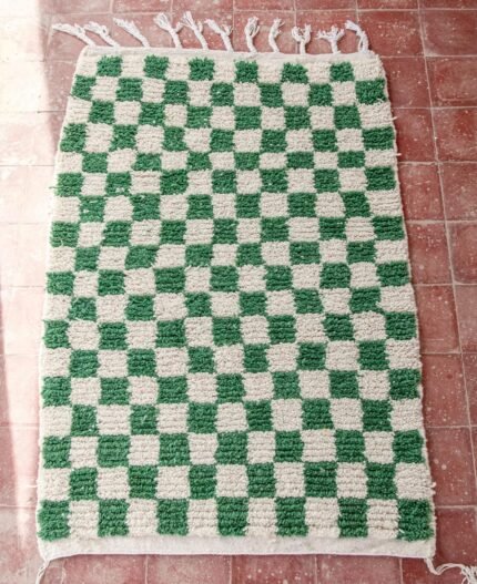 Moroccan Checkered Wool Rug