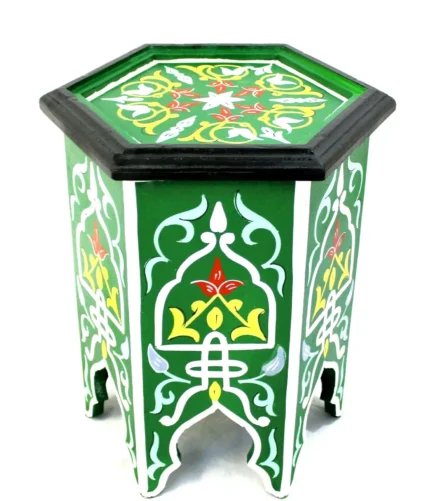 Moroccan Side Table Corner End Accent Piece Green Authentic Home Decor Size 2